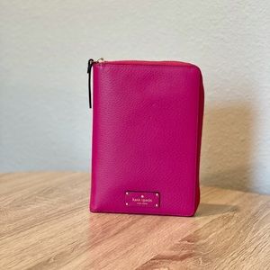 Kate Spade Sweetheart Pink Wellesley Leather Organizer Agenda 2016-2017 HTF